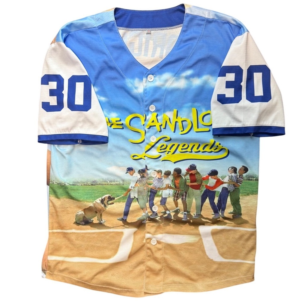 The Sandlot Legends Rodriguez 30‎ Baseball Jersey All Over Print Size S - Picture 2 of 8